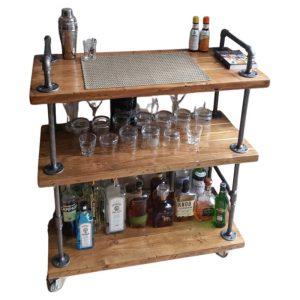 Heritage Rustic Bar Cart