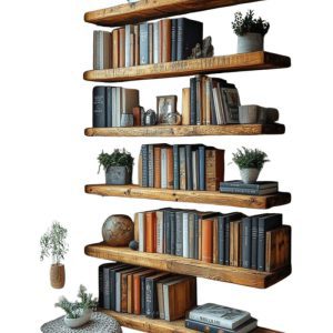 The Timber Haven Floating Bookshelves