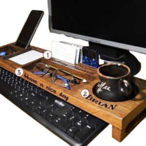 Personalized Desktop Organizer Shelf