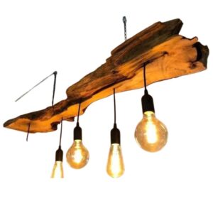 Rustic Driftwood Light Fixture