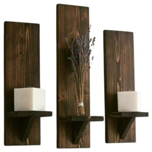 Rustic Wall Shelf Trio